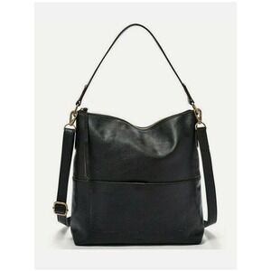Fossil Amelia Hobo Crossbody Shoulder Bag Black Leather‎ Retail $238